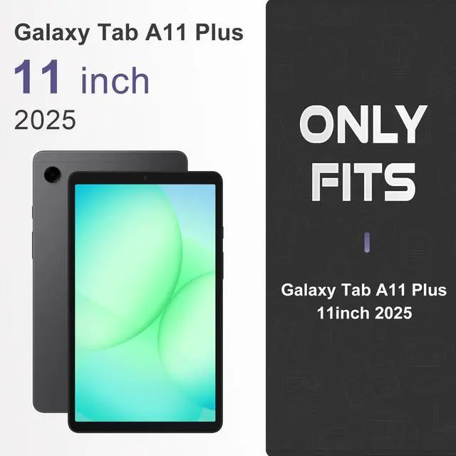 Alt view image 2 of 7 - Case for Samsung Galaxy Tab A11+ Plus 11 2025, Multi-Viewing Angles, All New PU Leather Folio Stand Cover with Auto Sleep Wake Feature for Samsung Galaxy Tab A11+ Tablet 11-inch, Sage Green