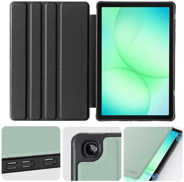 Alt view image 3 of 7 - Case for Samsung Galaxy Tab A11+ Plus 11 2025, Multi-Viewing Angles, All New PU Leather Folio Stand Cover with Auto Sleep Wake Feature for Samsung Galaxy Tab A11+ Tablet 11-inch, Sage Green