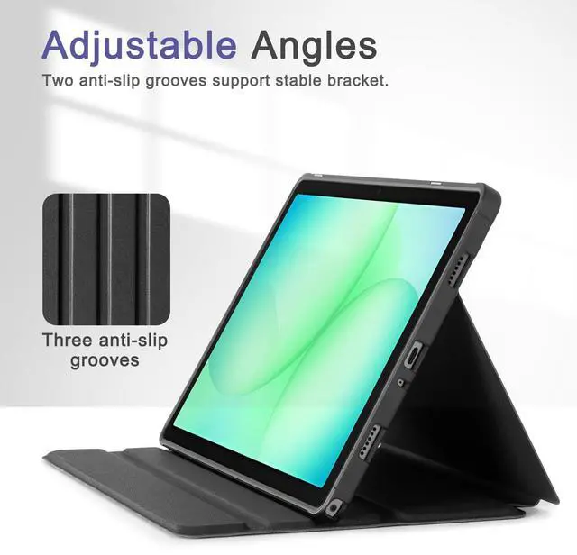 Alt view image 5 of 7 - Case for Samsung Galaxy Tab A11+ Plus 11 2025, Multi-Viewing Angles, All New PU Leather Folio Stand Cover with Auto Sleep Wake Feature for Samsung Galaxy Tab A11+ Tablet 11-inch, Sage Green