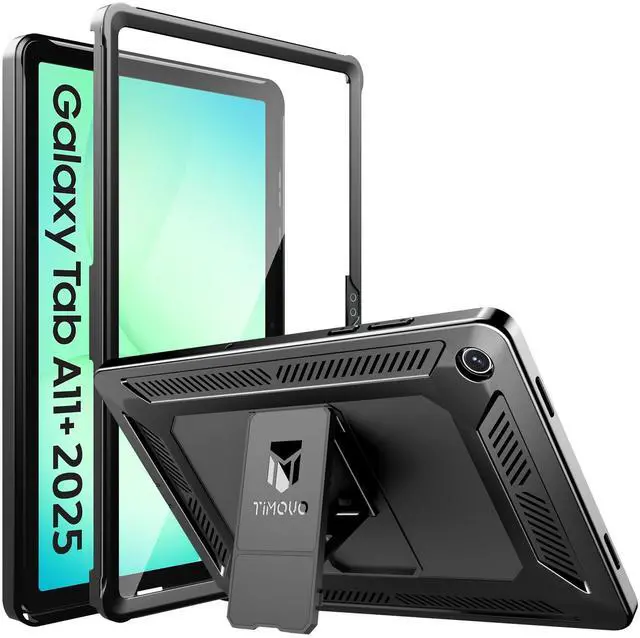 Main image of Case for Samsung Galaxy Tab A11+/A11 Plus 11 Inch 2026 SM-X230/X236/X238 with Screen Protector, Heavy Duty Shockproof Rugged Full Body Protective Cover, Black