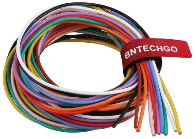 Main image of 18 Gauge Silicone Wire Kit 10 Color Each 5 ft Flexible 18 AWG Stranded Tinned Copper Wire
