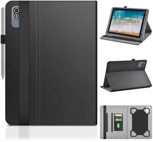 Main image of Universal 10.1 inch Tablet Case for Urao X109,ECOPAD TH-KK12C,MEIZE D138C,Frameflow P10_A,SHARECLOUD P10_T 10.1" Tablet,2-Angle Viewing Stand,3 Card Slots