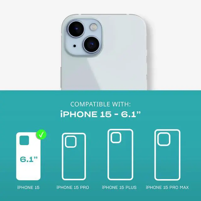 Alt view image 2 of 7 - EvoLite case for iPhone 15 / 16e - Thin Impact Protection Case - Clear