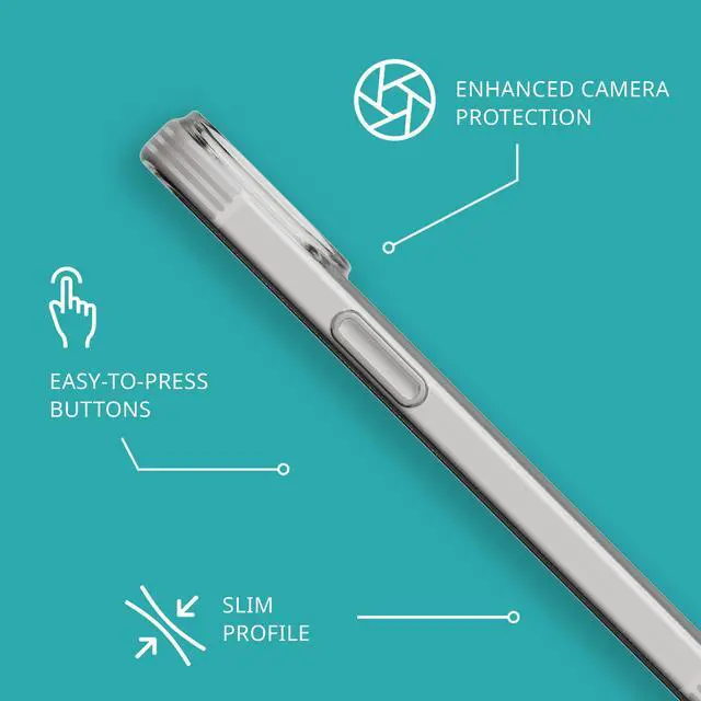 Alt view image 5 of 7 - EvoLite case for iPhone 15 / 16e - Thin Impact Protection Case - Clear