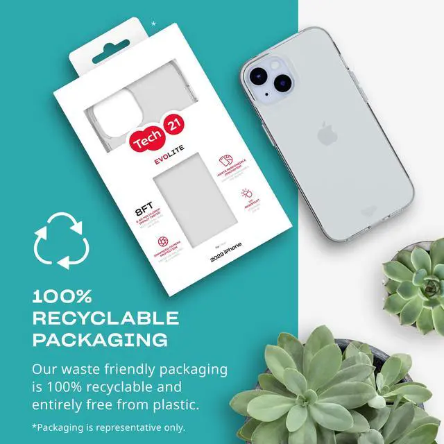 Alt view image 7 of 7 - EvoLite case for iPhone 15 / 16e - Thin Impact Protection Case - Clear