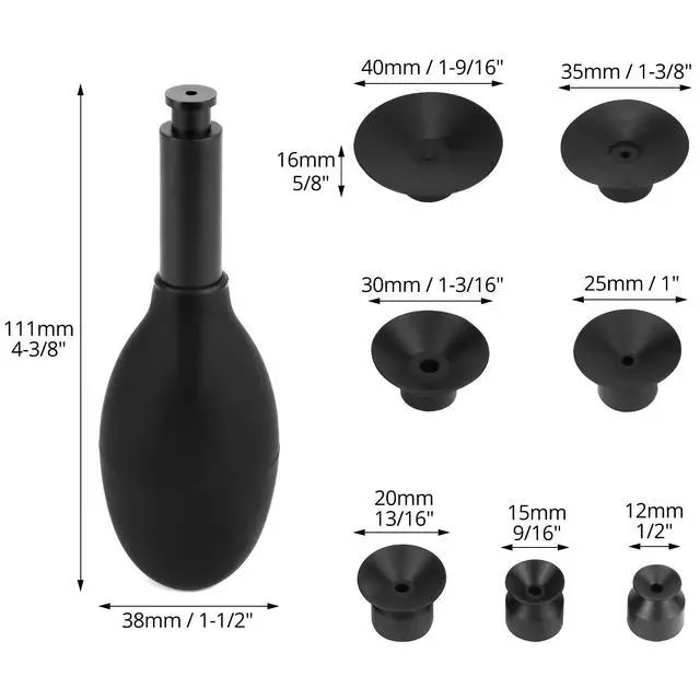 Alt view image 2 of 7 - 8-in-1 Lens Sucker Kit | Interchangeable Anti-Static, ESD Conductive Silicone Suction Cup Set for Lens Repair and Cleaning, Watches & Electronics | Precision Cleaner Tool