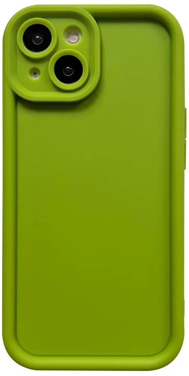 Main image of Slim Case for iPhone 15, Enhanced Camera Protection, Shockproof Skin-Friendly Touch Soft Case Cover for iPhone 15 Phone 6.1 inch, Avocado green