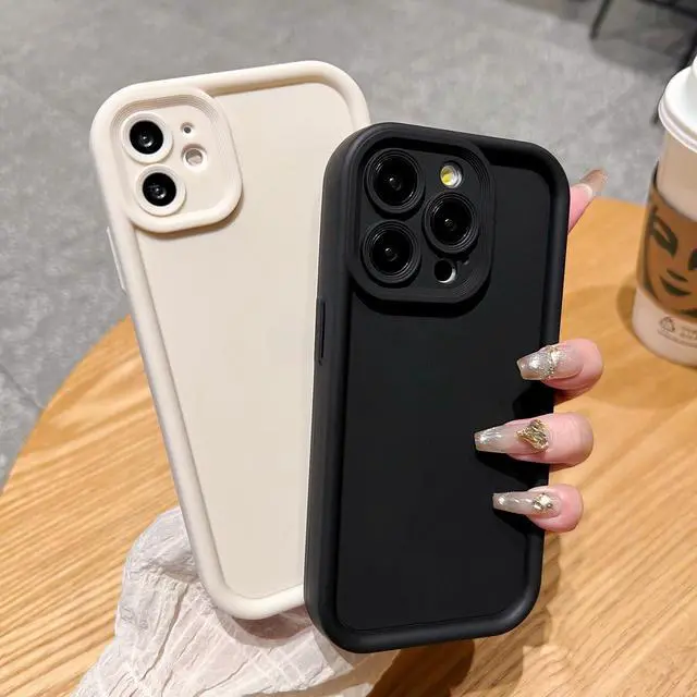 Alt view image 3 of 7 - Slim Case for iPhone 15, Enhanced Camera Protection, Shockproof Skin-Friendly Touch Soft Case Cover for iPhone 15 Phone 6.1 inch, Avocado green