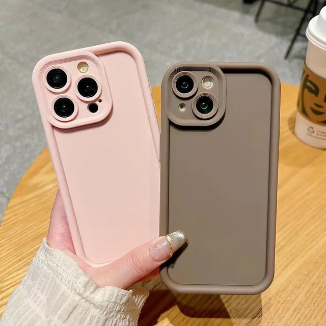 Alt view image 4 of 7 - Slim Case for iPhone 15, Enhanced Camera Protection, Shockproof Skin-Friendly Touch Soft Case Cover for iPhone 15 Phone 6.1 inch, Avocado green