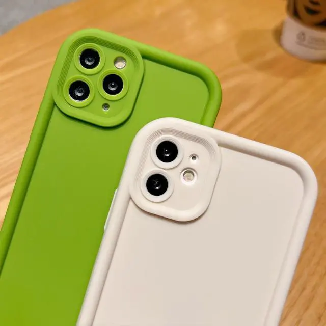 Alt view image 5 of 7 - Slim Case for iPhone 15, Enhanced Camera Protection, Shockproof Skin-Friendly Touch Soft Case Cover for iPhone 15 Phone 6.1 inch, Avocado green