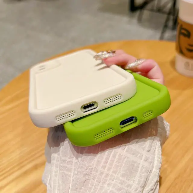 Alt view image 6 of 7 - Slim Case for iPhone 15, Enhanced Camera Protection, Shockproof Skin-Friendly Touch Soft Case Cover for iPhone 15 Phone 6.1 inch, Avocado green