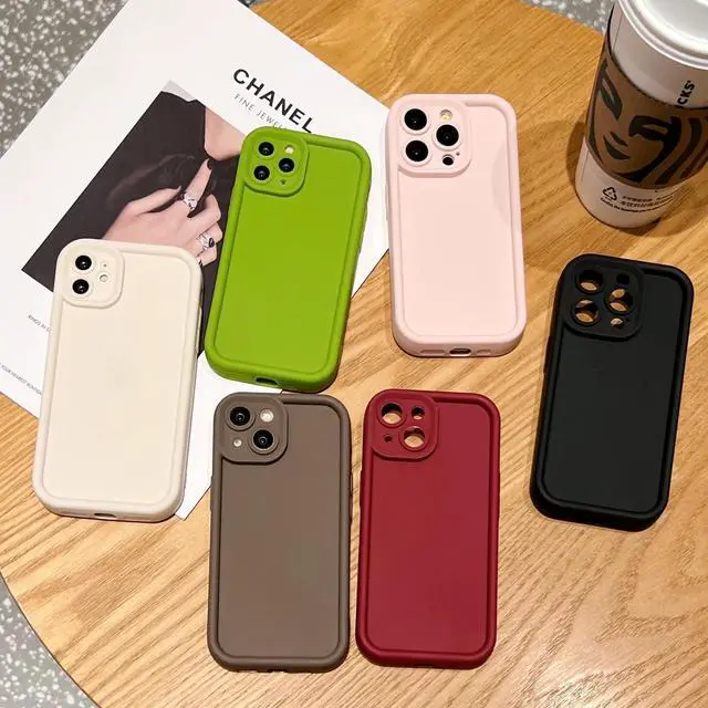 Alt view image 7 of 7 - Slim Case for iPhone 15, Enhanced Camera Protection, Shockproof Skin-Friendly Touch Soft Case Cover for iPhone 15 Phone 6.1 inch, Avocado green
