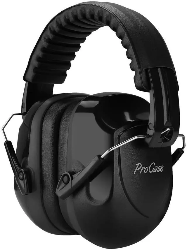 Main image of NRR 28dB Noise Reduction Ear Muffs, Foldable Adjustable Passive Noise Cancelling Headphones for Adults Kids Autism, Hearing Protection for Shooting, Construction, Mowing, Studying -Black