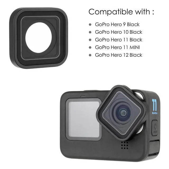 Alt view image 4 of 6 - Lens Replacement for GoPro Hero 12/11/10/9 Black Camera, UV Protective Glass Cover Action Camera Accessories Kits for GoPro Lenses Hero 11 Black Mini Waterproof Lens Protector Repair Parts Accessory