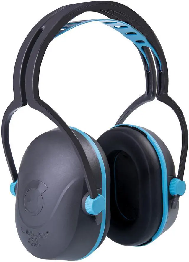 Main image of L320 hearing protection, noise reduction earmuffs, NRR 22db, shooting, construction, comfortable headband, washable earmuff, adjustable for great fit for most adults