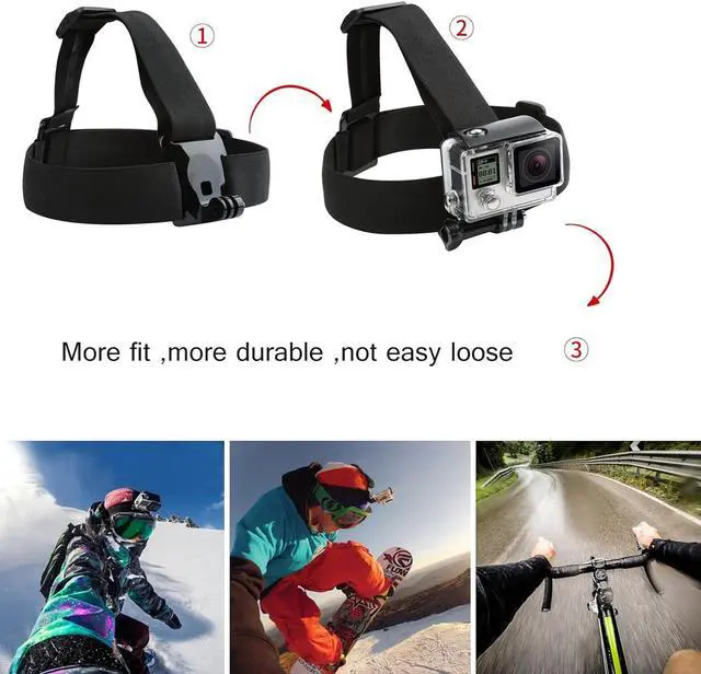 Alt view image 2 of 7 - 10-in-1 Accessory Kit for GoPro Accessories,Action Camera Accessories for GoPro Hero13 12 11 10 9 8 7 6 5 4 3+ 3 Hero Session 5 Black AKASO EK7000 Apeman SJ4000 5000 6000 DBPOWER AKASO