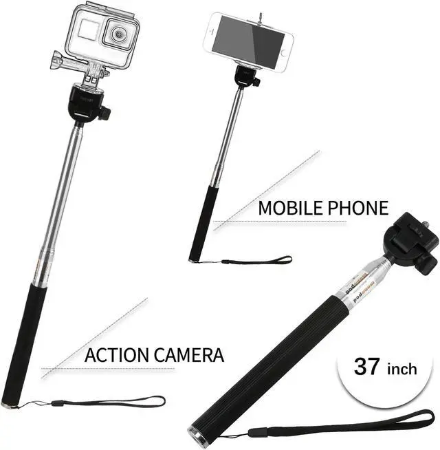 Alt view image 5 of 7 - 10-in-1 Accessory Kit for GoPro Accessories,Action Camera Accessories for GoPro Hero13 12 11 10 9 8 7 6 5 4 3+ 3 Hero Session 5 Black AKASO EK7000 Apeman SJ4000 5000 6000 DBPOWER AKASO