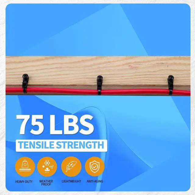 Alt view image 5 of 7 - 100 PCS 12" Mountable Cable Zip Ties with 100 Screws