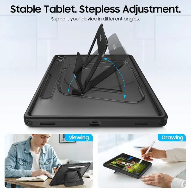 Alt view image 3 of 7 - Shockproof Case for Samsung Galaxy Tab S10 Lite/S10 FE 10.9, Black