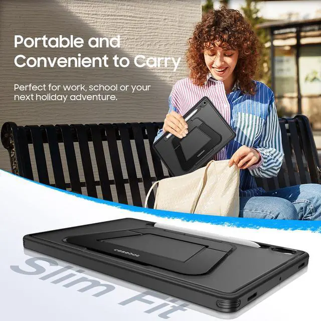 Alt view image 5 of 7 - Shockproof Case for Samsung Galaxy Tab S10 Lite/S10 FE 10.9, Black
