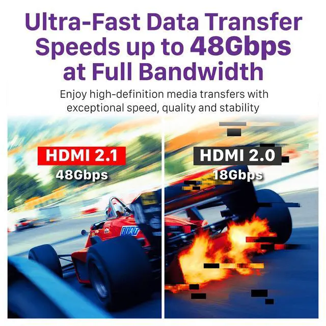 Alt view image 3 of 7 - HDMI 8K Bi-Directional Switch, Support 8K@60Hz 4K@120Hz HDR10+ HDCP 2.3 1 in 2 Out / 2 in 1 Out HDMI 2.1 Switcher, High Speed 48Gbps HDMI Splitter Compatible with PS4 PS5, Xbox, Roku, Apple TV