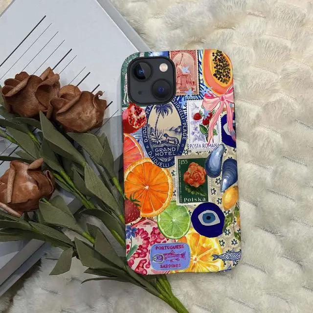 Alt view image 4 of 7 - Compatible with for iPhone 15,Fruit Lemon European Summer Collage Phone Case for Girl Women Boy Men,Scratch Resistant Shockproof Cover Case for iPhone 15