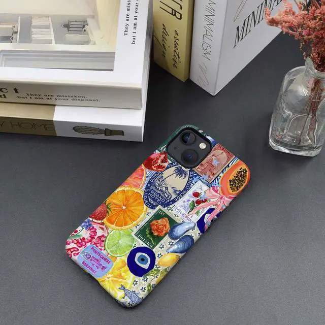 Alt view image 6 of 7 - Compatible with for iPhone 15,Fruit Lemon European Summer Collage Phone Case for Girl Women Boy Men,Scratch Resistant Shockproof Cover Case for iPhone 15