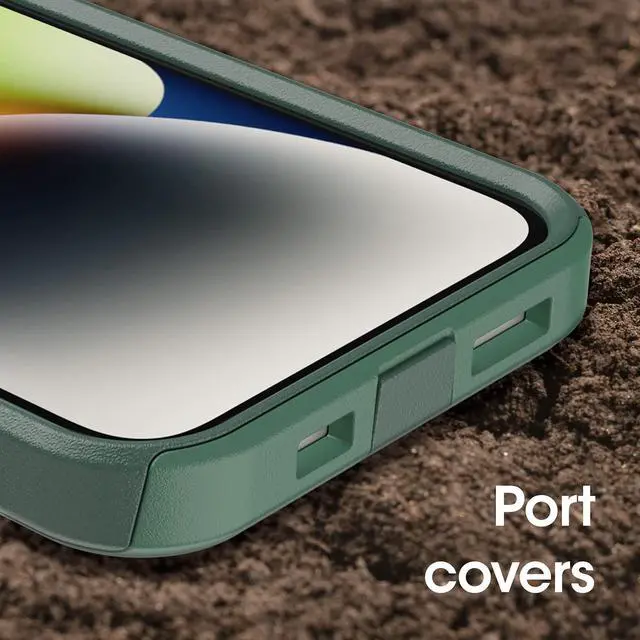 Alt view image 5 of 6 - iPhone 14 & iPhone 13 Commuter Series Case - TREES COMPANY (Green), slim & tough, pocket-friendly, with port protection