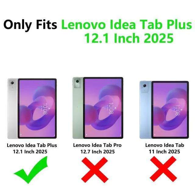 Alt view image 2 of 7 - Tablet Case for Lenovo Idea Tab Plus 12.1 Inch,Black