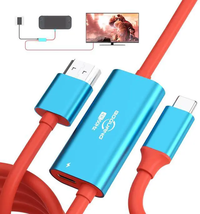 Main image of Switch 2 Dock Portable USB-C to HDMI Cable TV Docking Station Compatible with Nintendo Switch 2,OLED/Steam Deck/ROG Ally X /4K@60Hz / HDMI 2.0 / USB 3.0 5Gbps / PD 3.0 100W TV Travel Dock