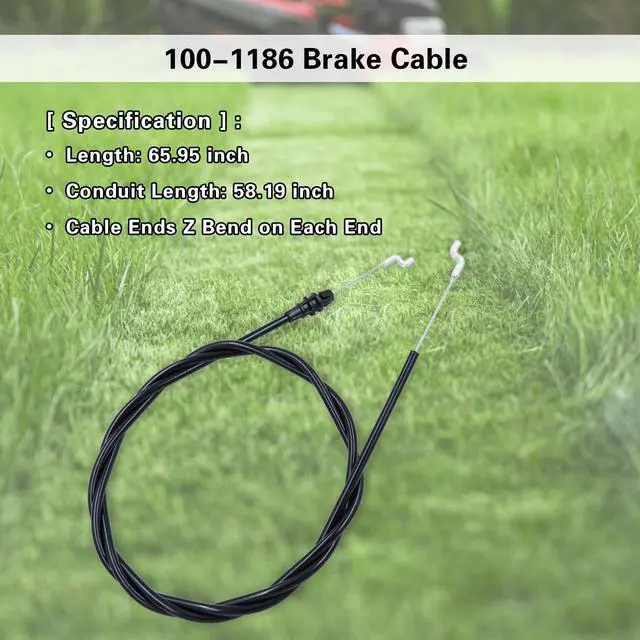 Alt view image 2 of 5 - 100-1186 Brake Cable for Toro 21" Super Recycler 20036, 20037, 20038, 20039, 20779, 20781 Walk-Behind Lawn Mowers, Replace Toro 100-1186