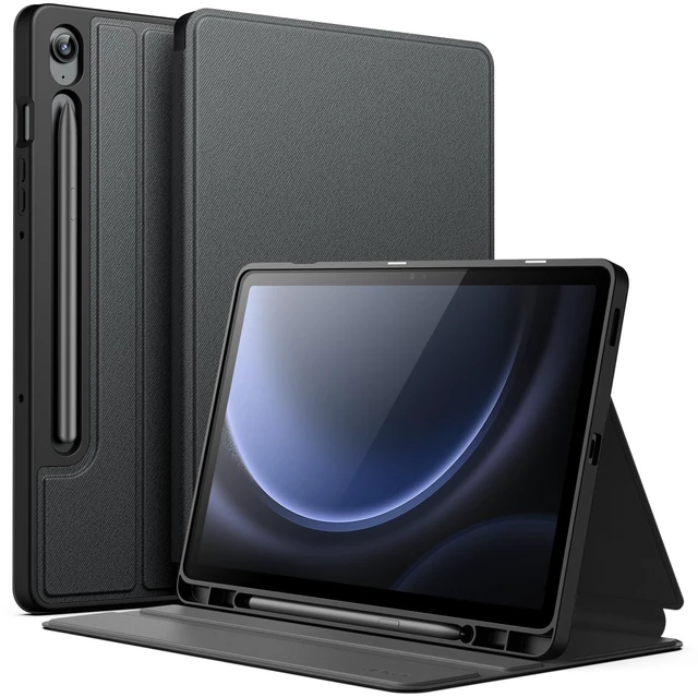 Main image of Folio Case for Samsung Galaxy Tab S10 Lite/S10 FE/S9 FE 10.9", Black | Multi-Angle Stand Cover, S Pen Holder, Slim Protective Cover, Auto Wake/Sleep