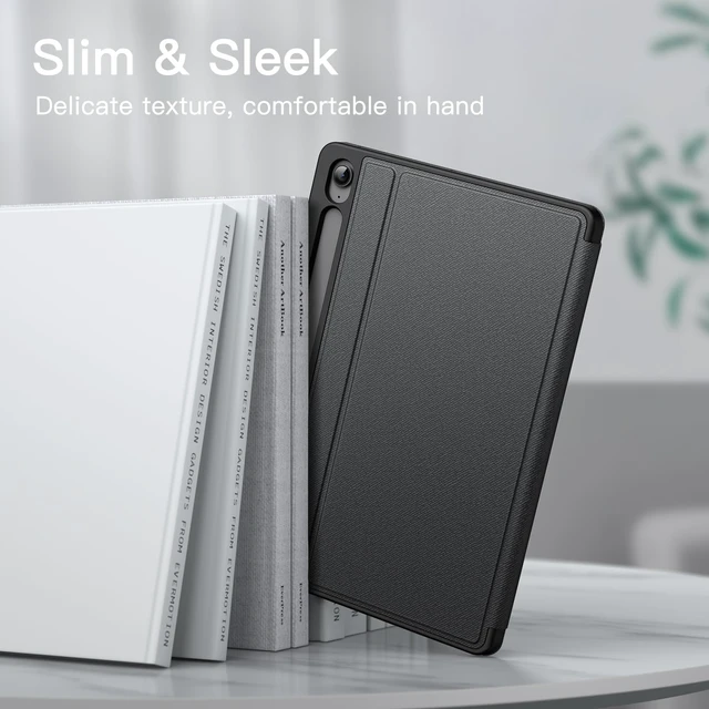 Alt view image 4 of 6 - Folio Case for Samsung Galaxy Tab S10 Lite/S10 FE/S9 FE 10.9", Black | Multi-Angle Stand Cover, S Pen Holder, Slim Protective Cover, Auto Wake/Sleep