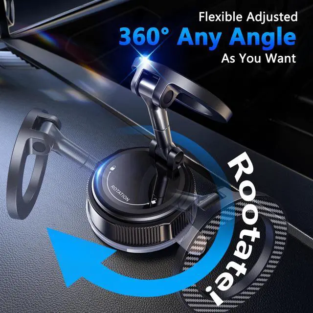 Alt view image 5 of 7 - for Magsafe Dashboard & Windshield Car Phone Holder 2026 89+LBS Suction & 3600gf Magnetic 360° Adjustable Phone Holders for Your Car Cell Phone Car Mount for iPhone 17-12 Series
