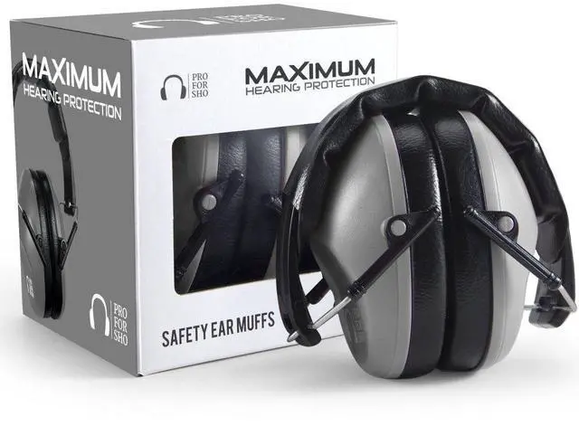 Main image of 34dB NRR Hearing Protection Ear Muffs Highest NRR Compact Design Ear Protection for Loud Events & Sensory Use (Grey)