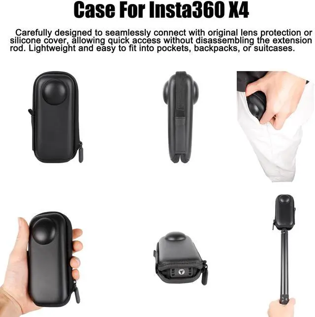 Alt view image 4 of 6 - Camera Protective Accessories Kit for Insta360 X4, Insta 360 X4 Bundle Include Lens Guard/Silicone Protective Cover/Screen Protectors/Camera Case