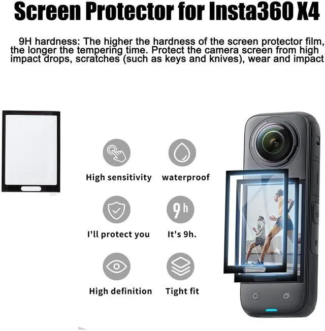 Alt view image 5 of 6 - Camera Protective Accessories Kit for Insta360 X4, Insta 360 X4 Bundle Include Lens Guard/Silicone Protective Cover/Screen Protectors/Camera Case