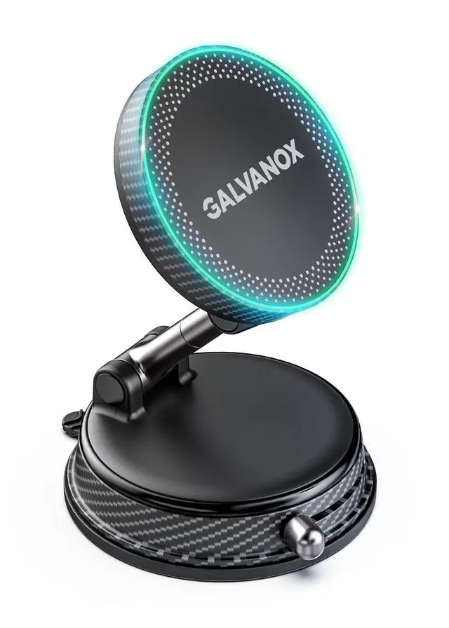 Alt view image 4 of 7 - Magnetic Charging Dash Mount - Vacuum Suction Wireless Car Charger