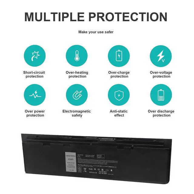 Alt view image 5 of 7 - New Battery for Dell Latitude Notebook Ultrabook E7240 E7250,Replace Batter Type 0J31N7 0W57CV KWFFN DWJHM FW2NM GVD76 GHT4X JN0J1 KKHY1