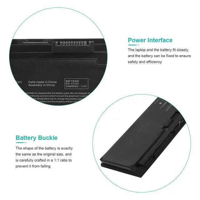 Alt view image 6 of 7 - New Battery for Dell Latitude Notebook Ultrabook E7240 E7250,Replace Batter Type 0J31N7 0W57CV KWFFN DWJHM FW2NM GVD76 GHT4X JN0J1 KKHY1