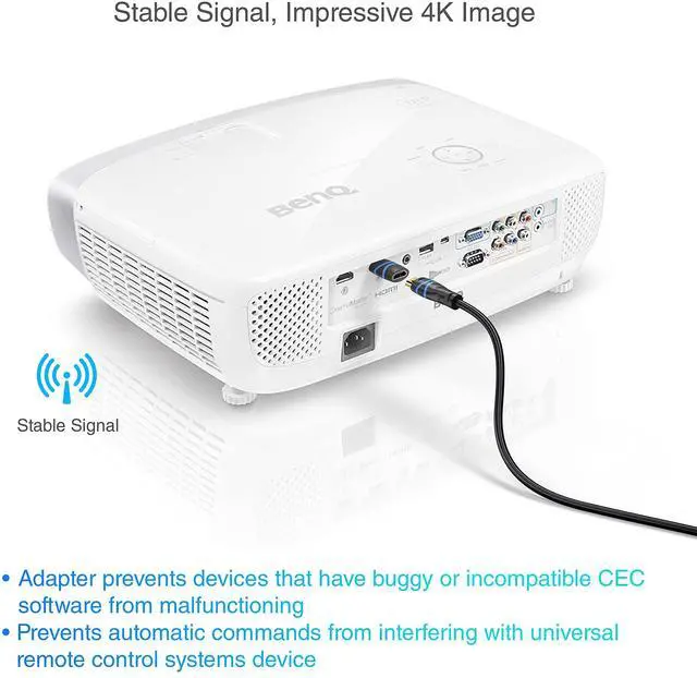 Alt view image 3 of 6 - HDMI CEC Less Adapter (4K UHD, ARC, Ethernet, Male to Female HDMI CEC Blocker) - Compatible with HDTV, TV Stick, Chromecast, Nintendo Switch, Xbox, PS5, PC, Soundbar