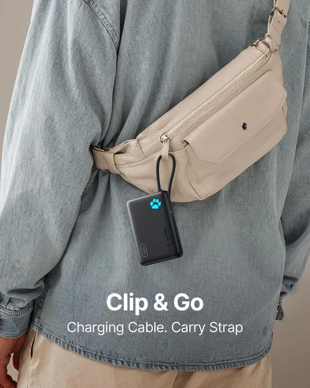 Alt view image 4 of 7 - Portable Charger with Flashlight, 45W Fast Charging Tablet Power Bank with USB C Cable, 10000mAh Powerbank, Battery Pack for iPhone 17 16, iPad, Samsung S25 etc Travel Essential, Emergency Light