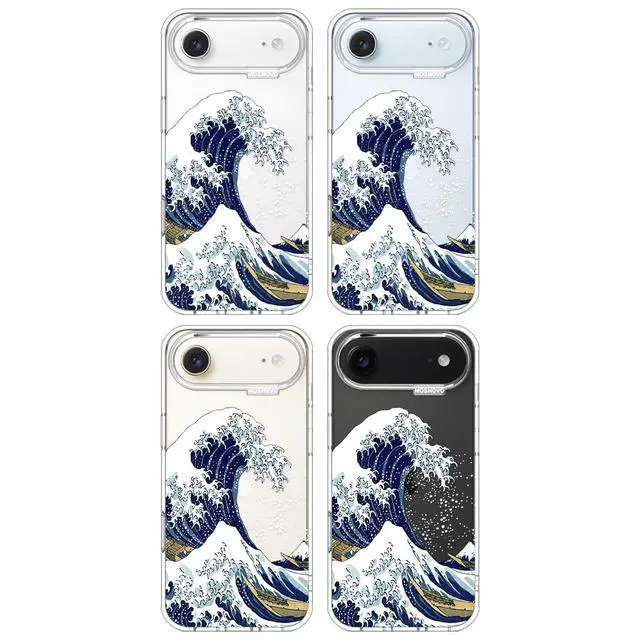Alt view image 3 of 7 - for iPhone Air Case | Military Grade 6.6ft Drop Tested | Camera Control | Clear with Great Wave Design
