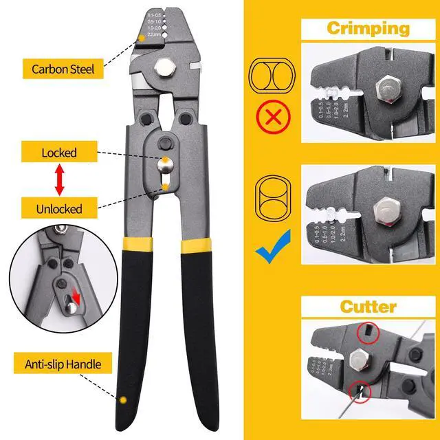 Alt view image 3 of 7 - 328ft 1/16" Wire Rope Crimping Tool Kit