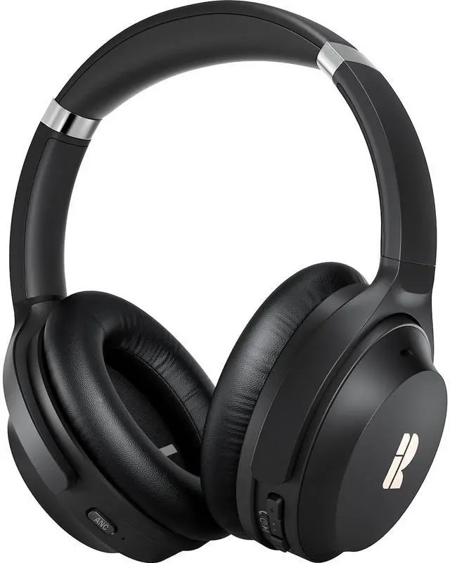 Main image of Bluetooth Headphones, Premium Active Noise Cancelling Wireless Headphones Over Ear, 50H Playtime, Hi-Res Audio, Deep Bass, Memory Foam Ear Cups for Travel, Home Office