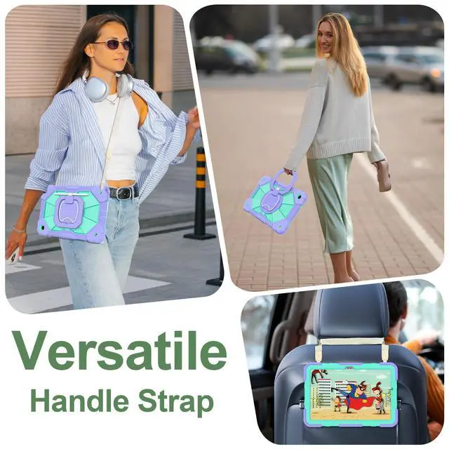 Alt view image 4 of 7 - Samsung Galaxy Tab A11+/A9+ Plus 5G Tablet Case 11 Inch, Purple Mint