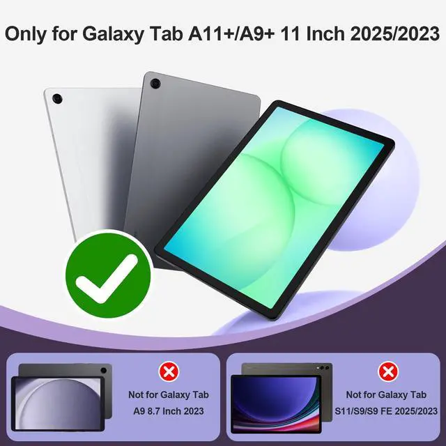Alt view image 5 of 7 - Samsung Galaxy Tab A11+/A9+ Plus 5G Tablet Case 11 Inch, Purple Mint