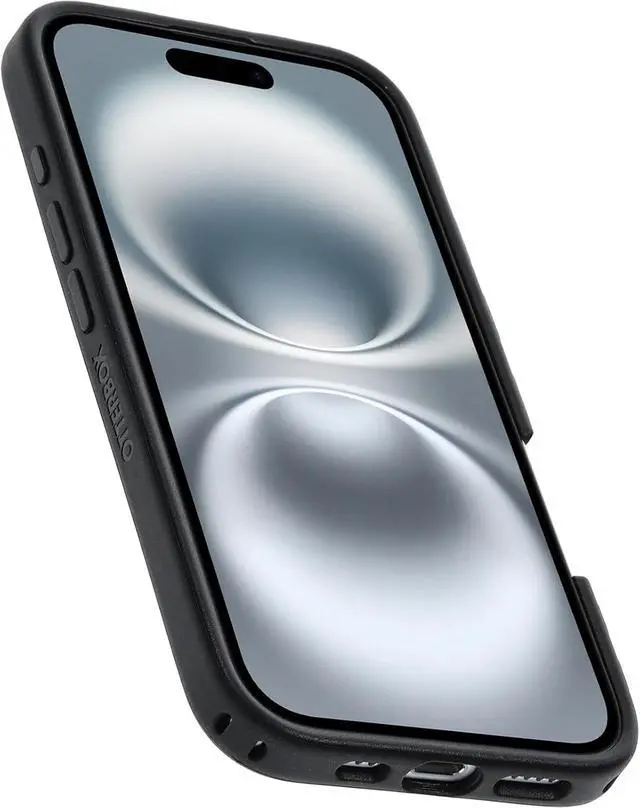 Alt view image 4 of 6 - iPhone 16 - Symmetry Series+ Case - Black -Snaps to MagSafe - Ultra-Sleek - Raised Edges Protect Camera & Screen - Non-Retail Packaging