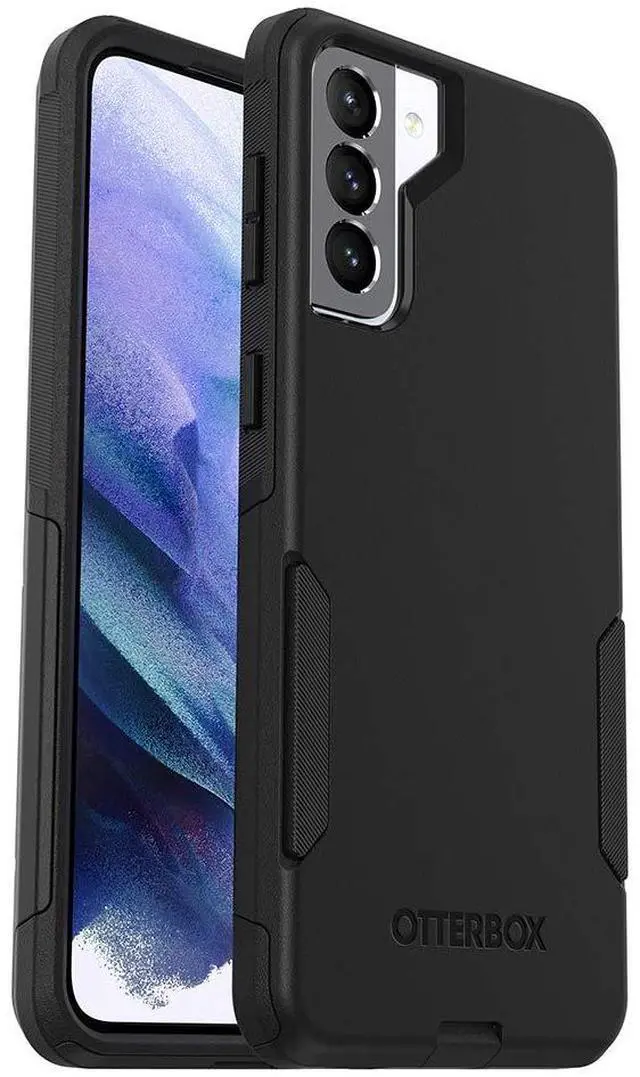 Main image of Galaxy S21+ 5G (ONLY - Does NOT FIT Non-Plus Size or Ultra) Commuter Series Case - Does NOT FIT Non-Plus Size or Ultra - Black, Slim & Tough, Pocket-Friendly, with Port Protection