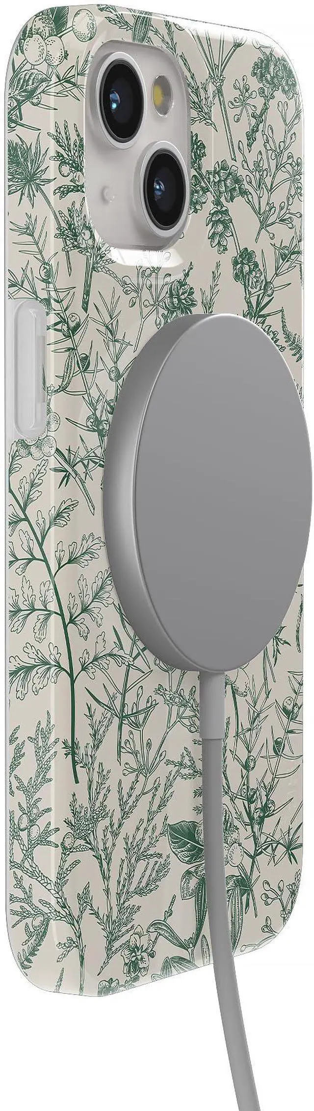 Alt view image 7 of 7 - iPhone 15 Case | Sage Garden | Green Floral | Compatible with MagSafe | Classic Ultra Slim Design